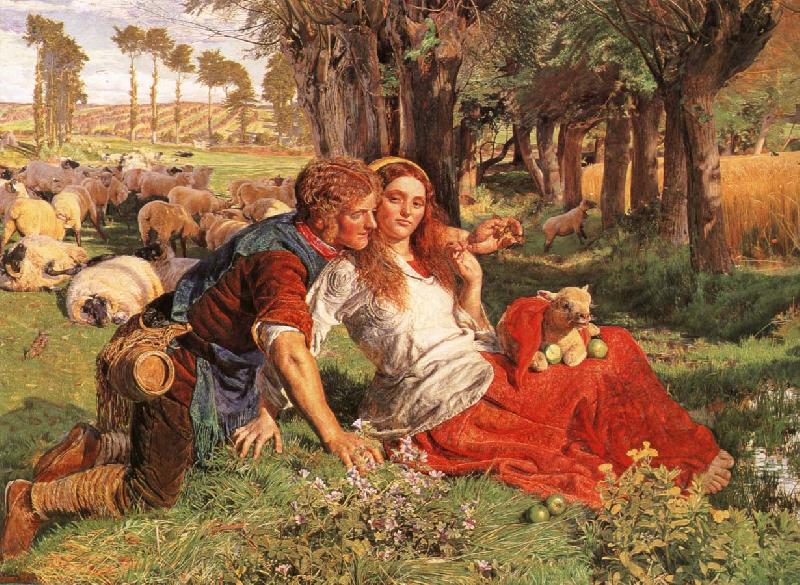 William Holman Hunt The Hireling Shepherd Spain oil painting art
